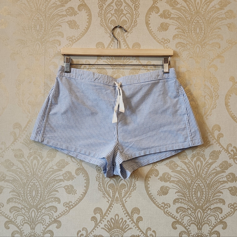 The Sleep Shirt Classic Short in Blue Oxford Stripe